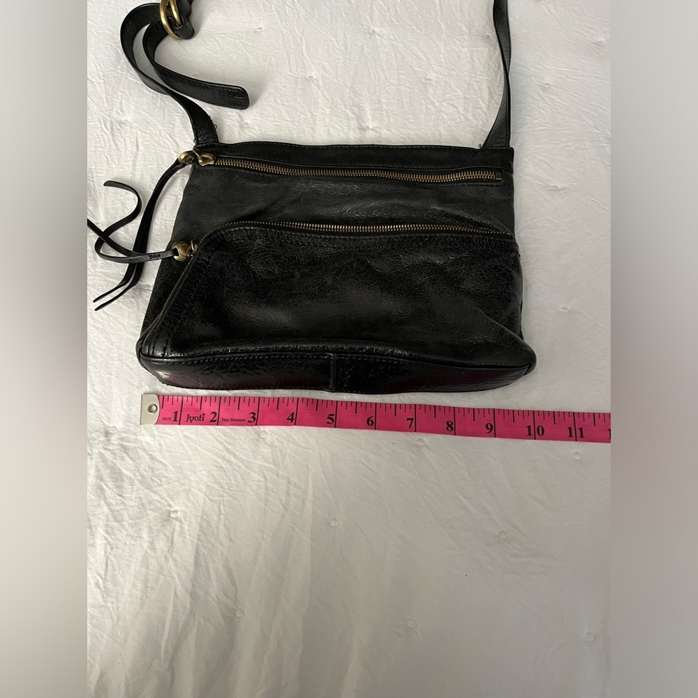 HOBO crossbody multi zipper black bag